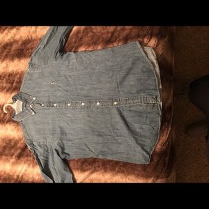 Polo blue jean button-down shirt